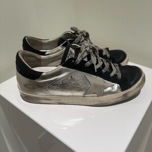 Golden Goose Black & Silver Sneakers